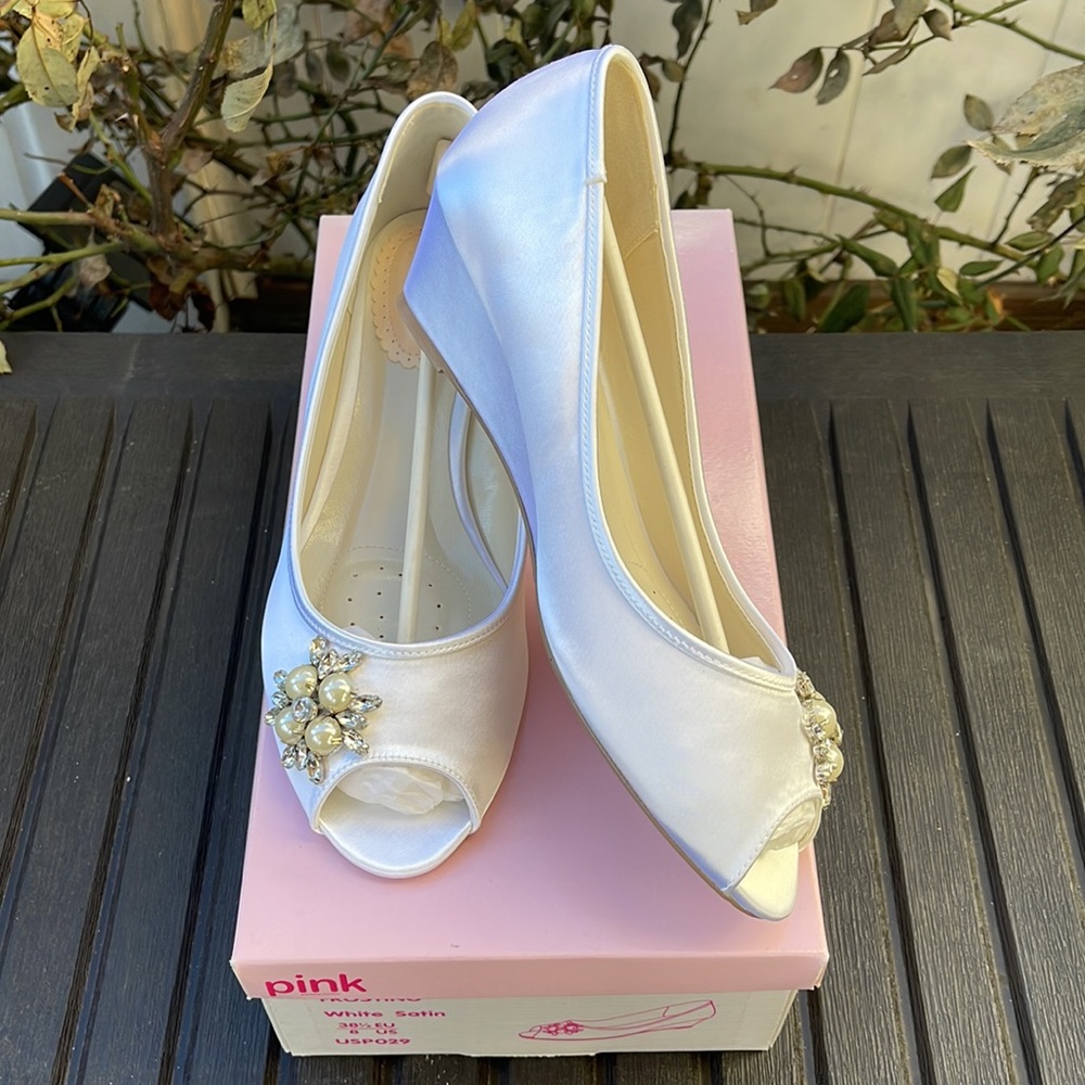 New - Pink Paradox London - Frosting - White Wedding Shoes - Size 8 - Picture 4 of 16